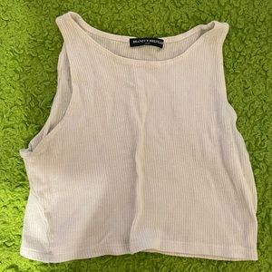 brandy melville white ribbed tank